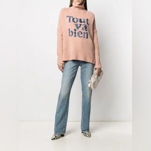 ZADIG&VOLTAIRE 
Alma Logan-Knit Merino Jumper - Pink